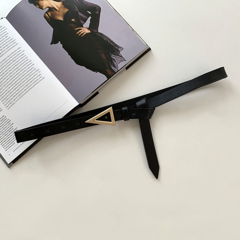 Thắt Lưng Da Mặt Tam Giác Thời Trang Cho Nữ