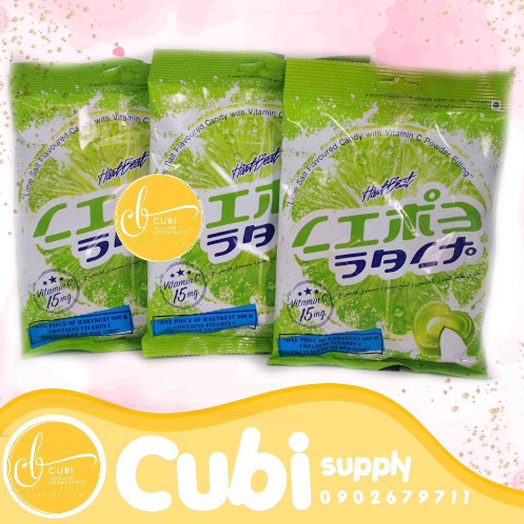 Kẹo Chanh Muối Hartbeat Lime Salt Candy Nội Địa Thái Lan - 100gr