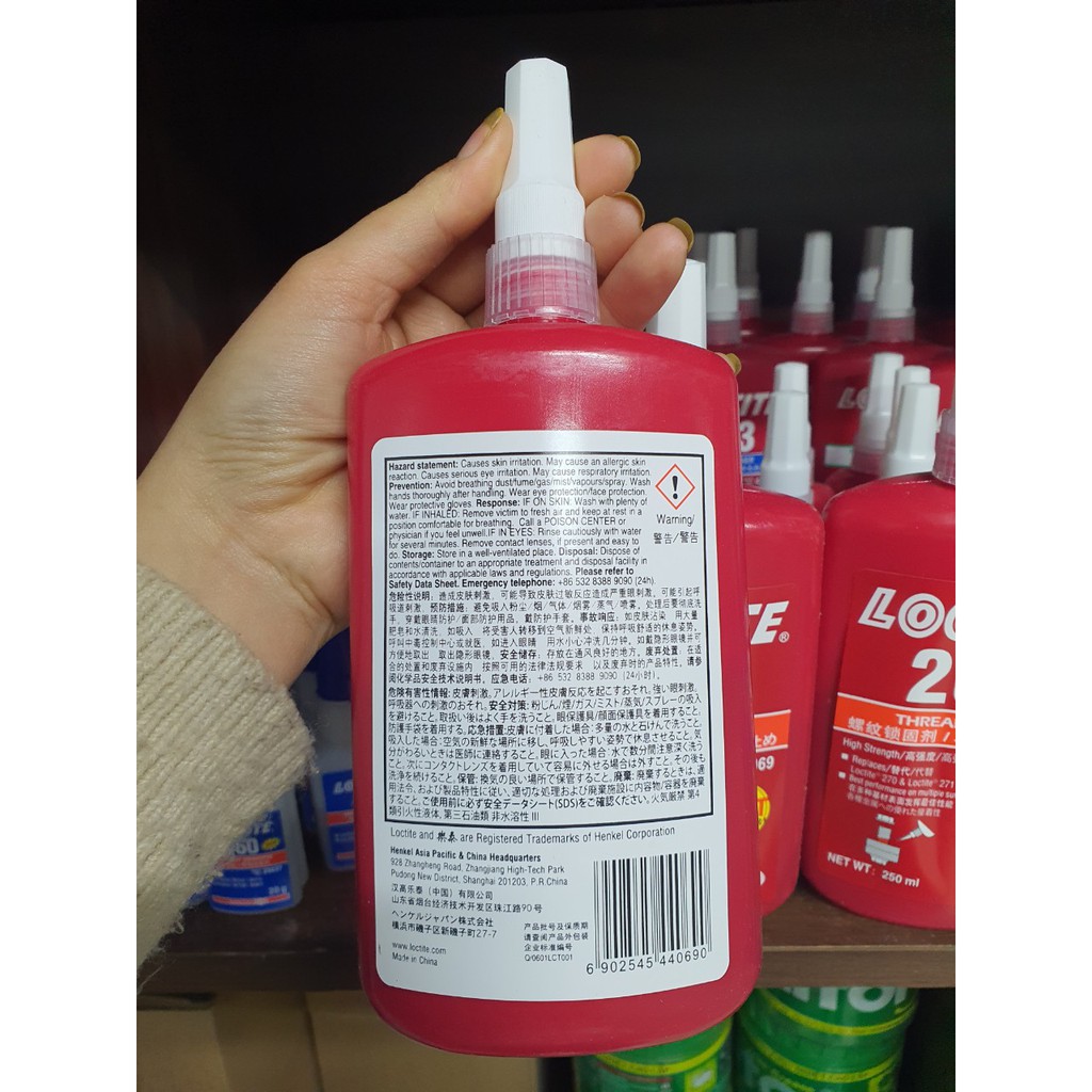 KEO DÁN KHÓA REN BULONG LOCTITE 263 MEDIUM STRENGTH OIL TOLERANT THREADLOCKER 50ML/250ML
