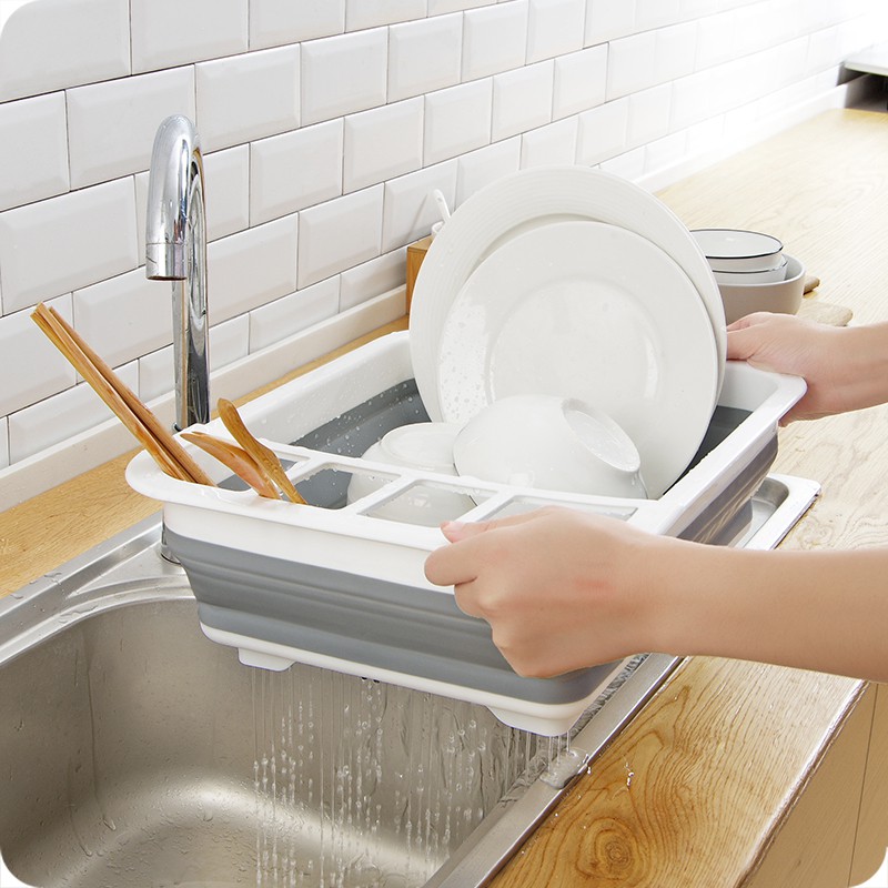 Giá Đựng Bát Đĩa Đa Năng Bằng Nhựa Silicon Gấp Gọn Tiện Dụng, Kệ Bát Đĩa Để Bàn Tiết Kiệm Diện Tích | BigBuy360 - bigbuy360.vn