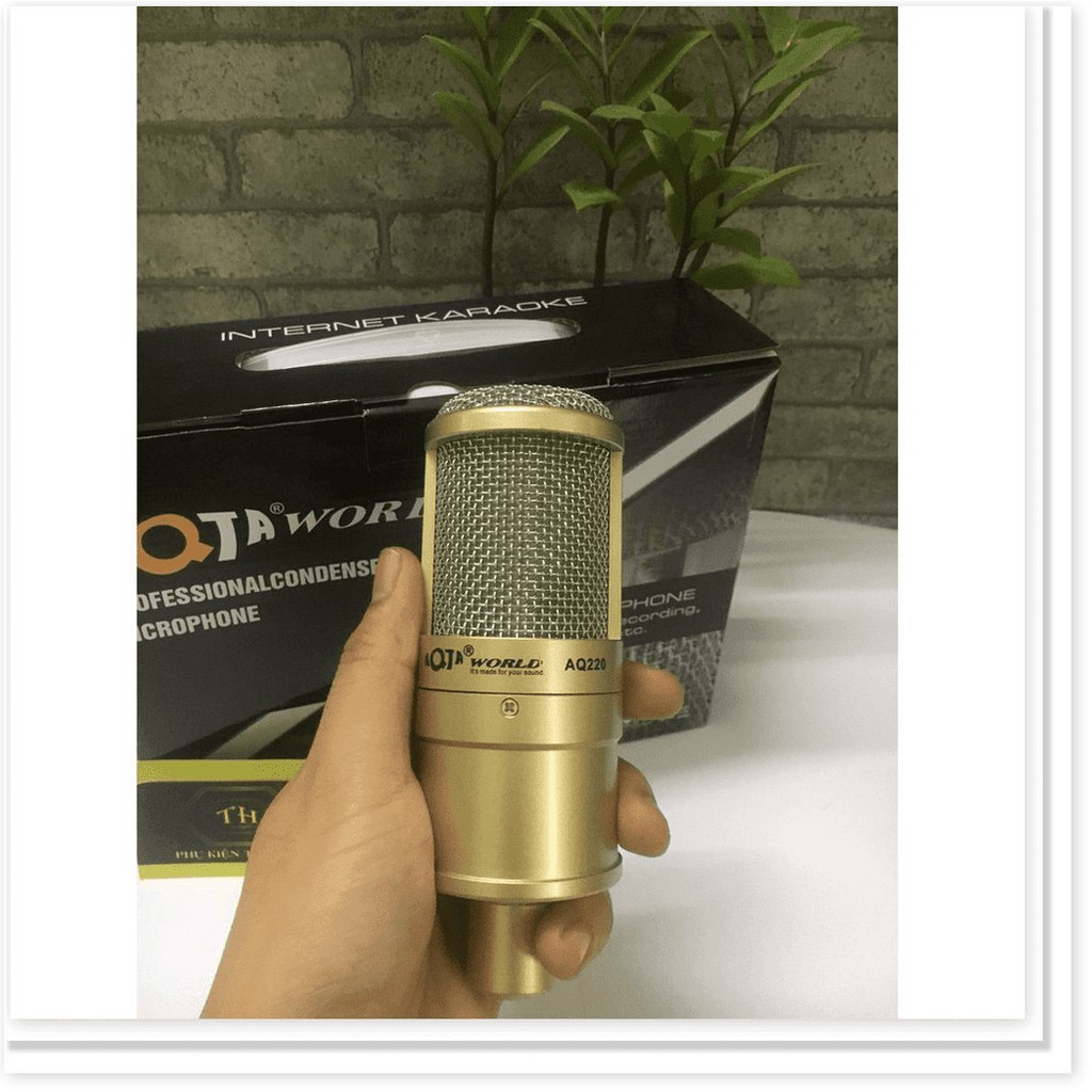 Micro livestream Karaoke AQ220 - Micro Thu Âm Hát Live, Stream game, Cao Cấp Chính Hãng AQTA