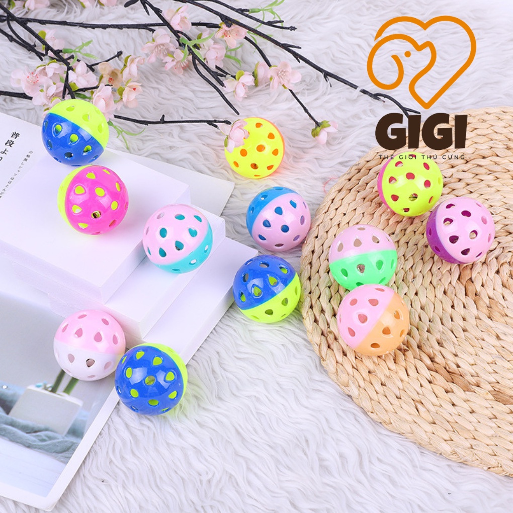 Quả bóng xúc sắc có chuông leng keng đồ chơi dễ thương cho thú cưng chó mèo giảm stress tập vờn - GiGi Pet Shop