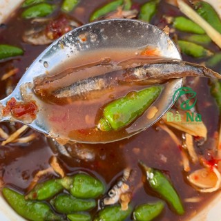 Mắm cá cơm trộn ớt xiêm xanh