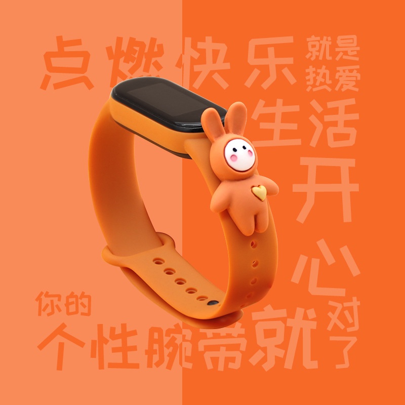 XIAOMI Dây Đeo Thay Thế Chất Liệu Silicone Cho Mi Band 5 4/3 Mi Band 6