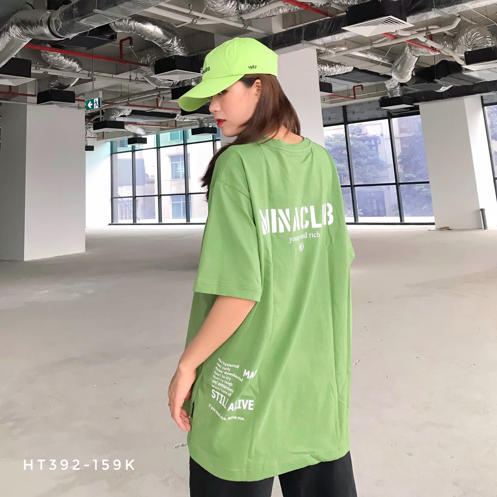 Áo thun/phông cộc tay unisex Mina studio HT392 chất liệu cotton thấm hút mồ hô | BigBuy360 - bigbuy360.vn