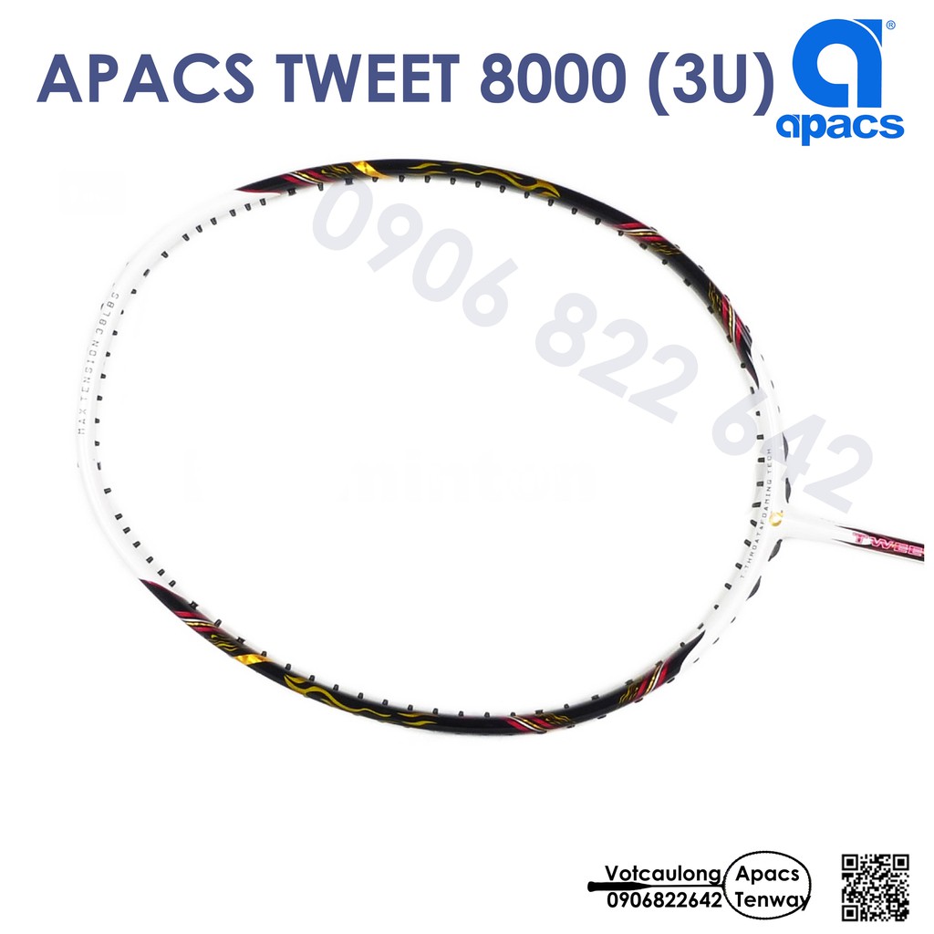 [Vợt cầu lông Apacs Tweet 8000 - 3U] Vợt Apacs huyền thoại trên đấu trường quốc tế