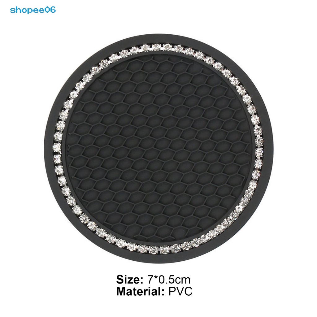 Tấm lót cốc nước đính đá chịu nhiệt an toàn cho xe hơi