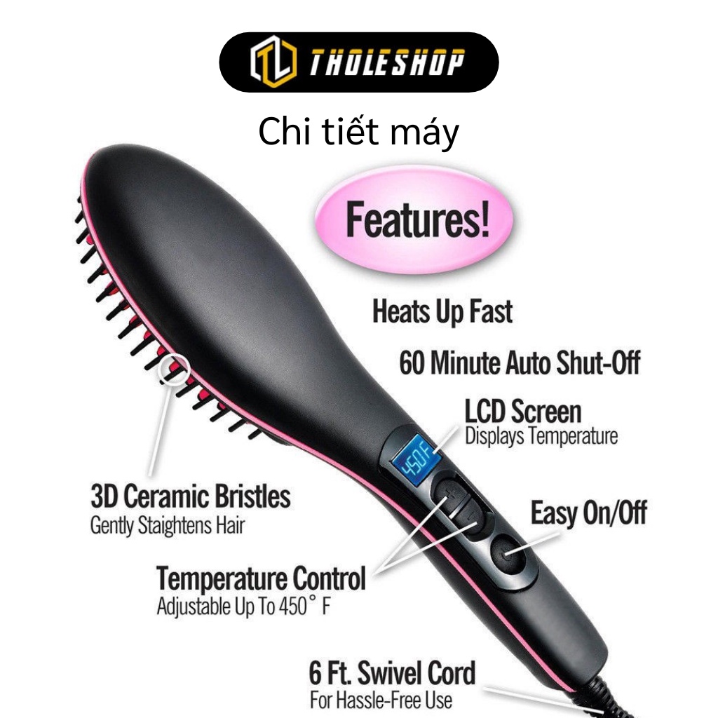 Lược Điện - Lược Điện Chải Thẳng Tóc Chuyên Nghiệp, Nhanh Chóng 8201