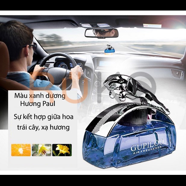 Nước hoa xe hơi hình con báo GUPILOO, tặng miếng chống trượt