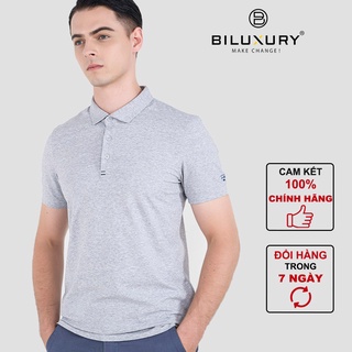 Áo polo nam cổ bẻ Biman by Biluxury cotton cao cấp co giãn 4 chiều chuẩn form bodyfit lịch lãm 5APCB001GHS