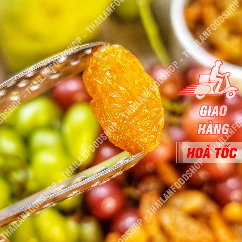 Nho Lion Mỹ Sấy Dẻo Không Đường Trái To Lon 500gr