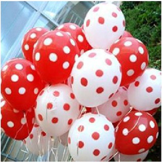 Set 10 bóng chấm bi nhiều màu