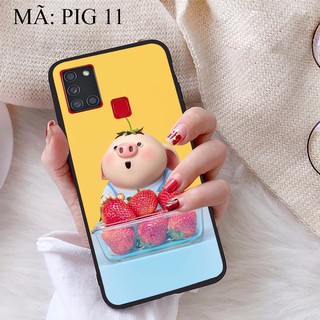 Ốp lưng Samsung Galaxy A21S viền dẻo TPU BST Pig Cute