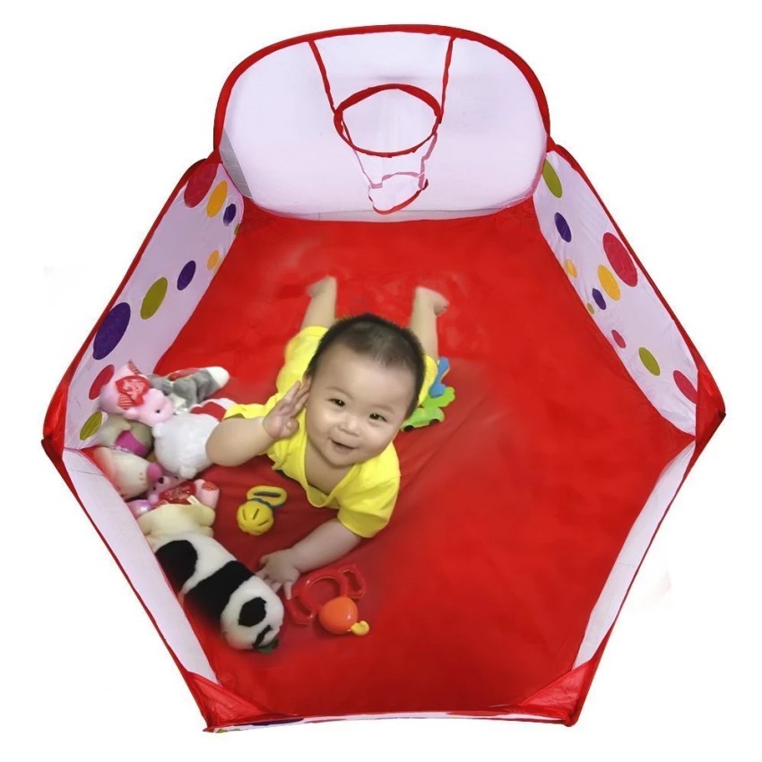 Lều bóng rổ chấm bi cho bé