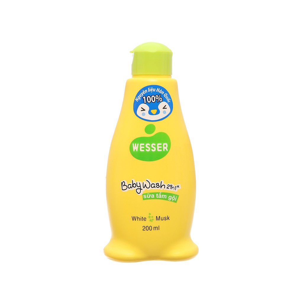 Sữa tắm gội toàn thân cho bé Wesser 200ml