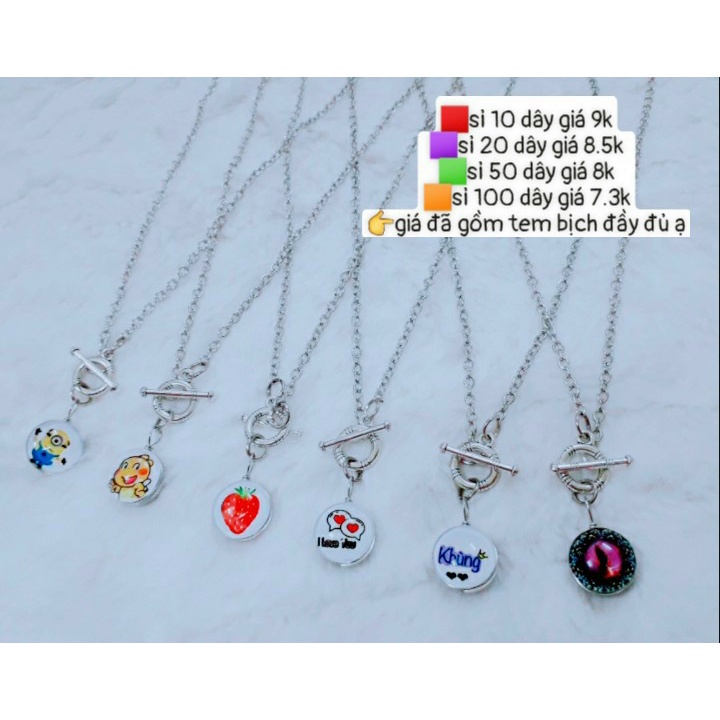 Sỉ 1 set 10 dây chuyền mặt hình : 10 dây giá - 95k