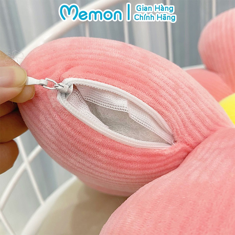 Gối Tựa Đệm Ngồi Bông Hoa Chất Liệu Nhung Mềm Mại Cao Cấp Memon