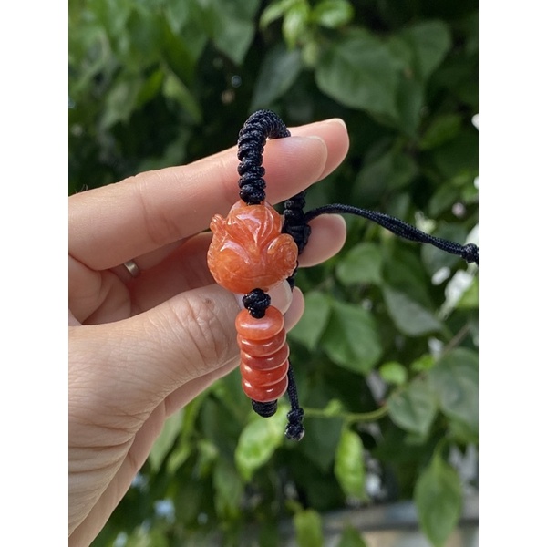 Vòng tay đồng điếu tài lộc mix hồ ly đá ngọc cẩm thạch HANMYNGHE