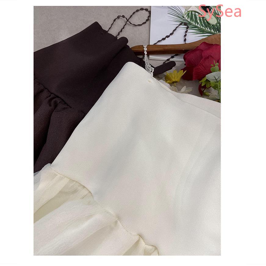 Đầm maxi Sát Nách Phối Lưới Thời Trang Mùa Xuân Cho Nữ