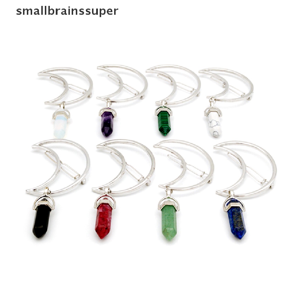 Kẹp Tóc Nhỏ Mặt Đá Mặt Trăng Tự Nhiên Bằng Hợp Kim SBS Cho Nữ