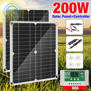 Bộ sạc pin năng lượng mặt trời 200W 60A 12V kèm điều khiển