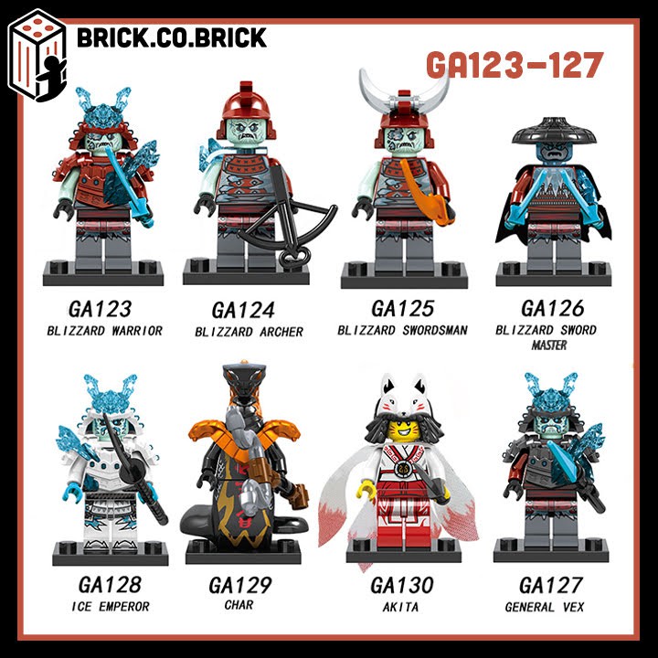 Lego Ninja phantom Đồ Chơi Lắp Ráp Minifigure Non Lego Nhân Vật Hồ Ly, Samurai, Akita mẫu mới GA123