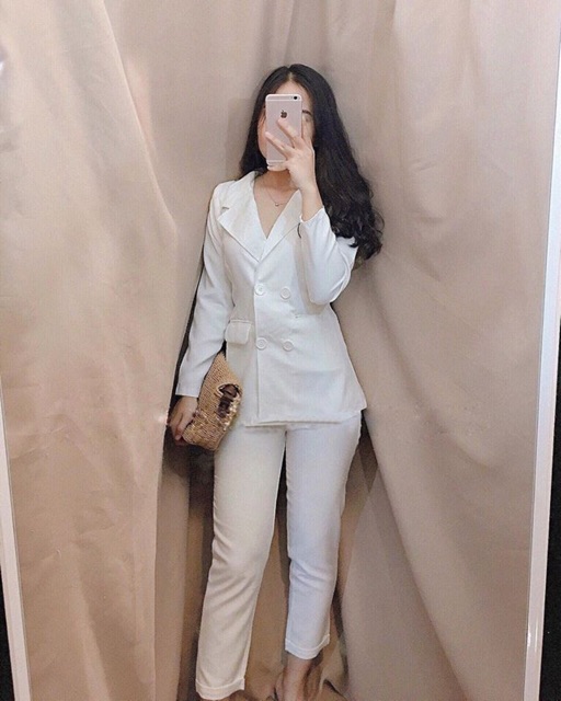Set Blazer Trắng