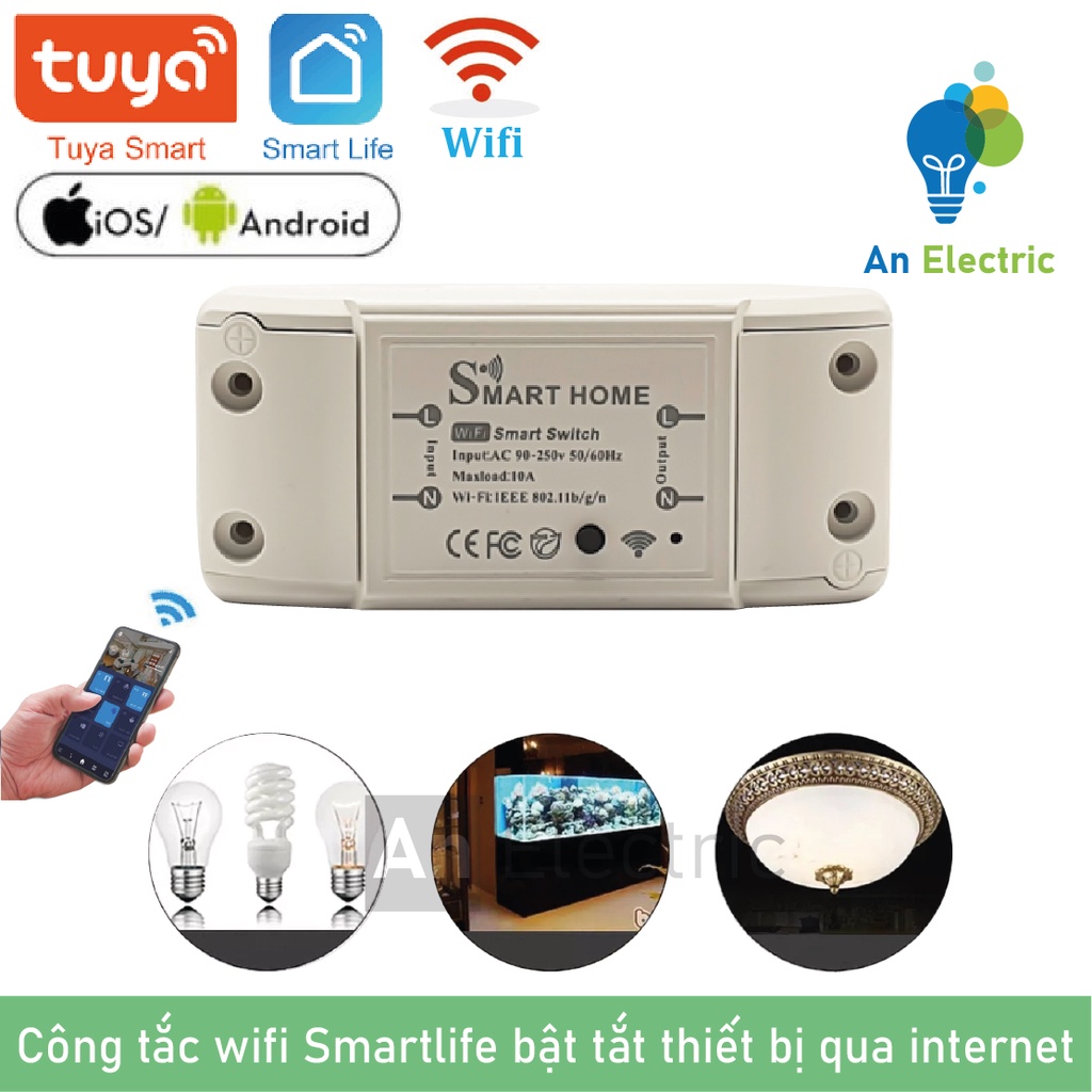 Công tắc wifi Smartlife điều khiển từ xa bằng smartphone - Bật tắt thiết bị trong nhà qua internet