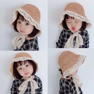 Nón Cói Mềm Phối ren Cho Bé