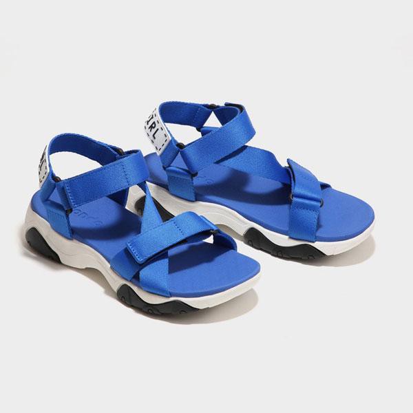 Giày Sandal Shondo Girly đế trắng phối đen quai xanh GIM0030