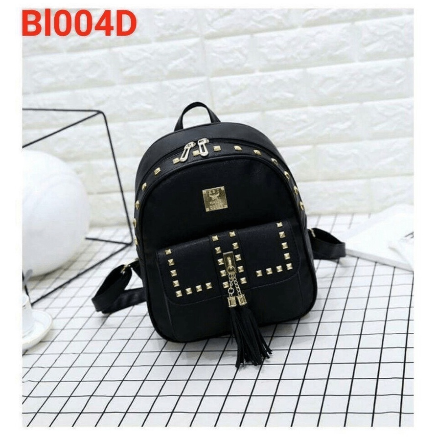balo đinh - balo đinh 2 râu size 27x29cm chất da Pu mềm [New Unisex]