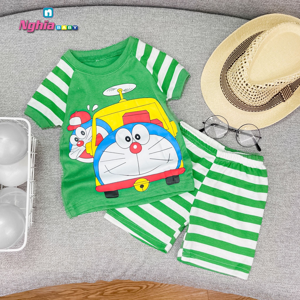 Bộ lửng đùi cotton borip NGHĨA BABY cho bé trai vải xuất xịn mịn mát phù hợp đi chơi, đi học, mặc nhà đẹp