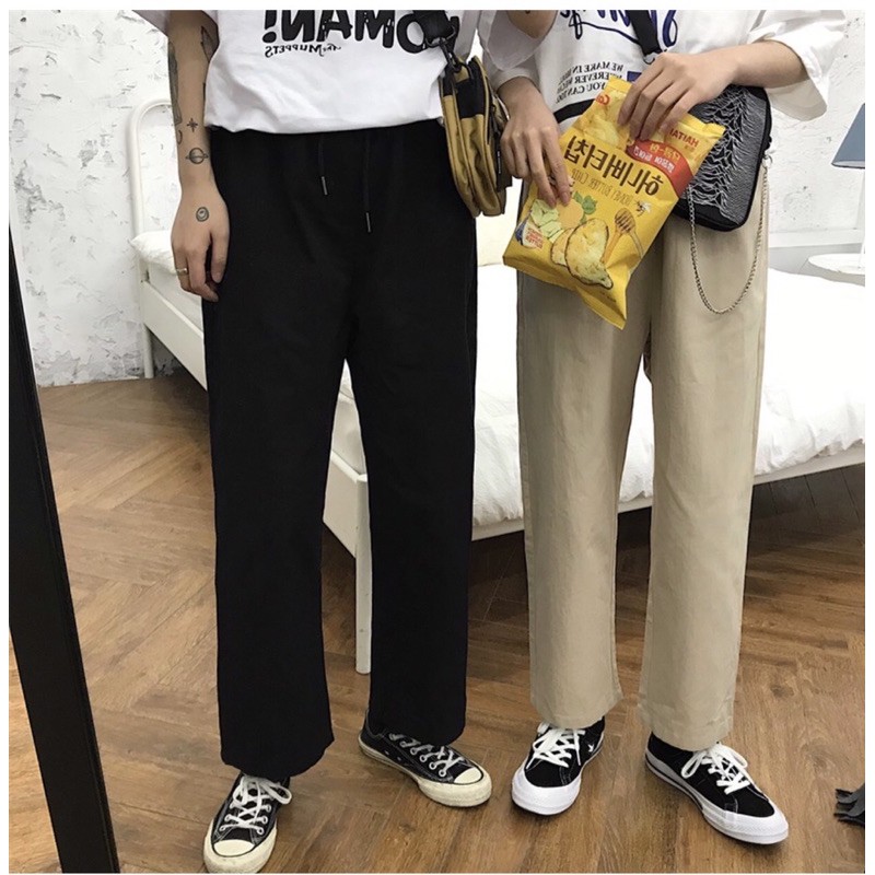 Quần Baggy kaki ống rộng (Có video)