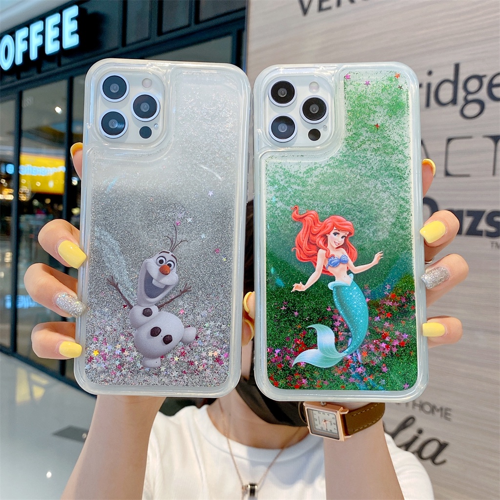 Ốp Điện Thoại Kim Tuyến Nước Hình Nàng Tiên Cá Cho Iphone13 13ProMax iPhone11ProMax 12ProMax XS Max