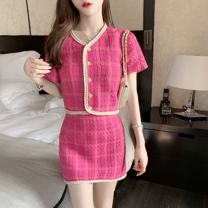 Set váy dạ ngắn tay