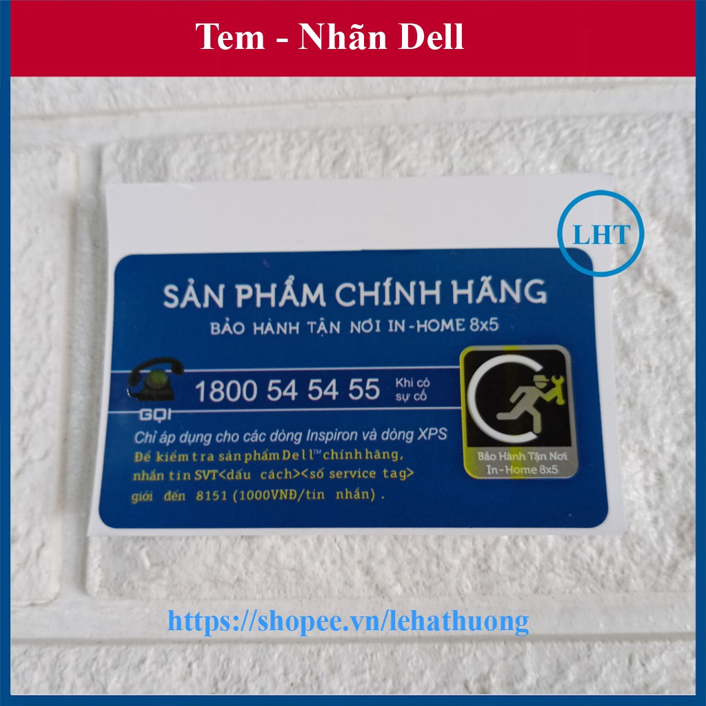 Thay Nhãn Dán Dell - Trang Trí Laptop Dell - màu Xanh