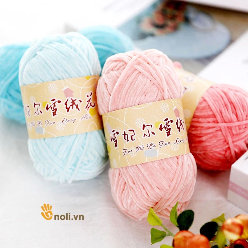 Len nhung 2mm mềm mịn chuyên móc thú bông