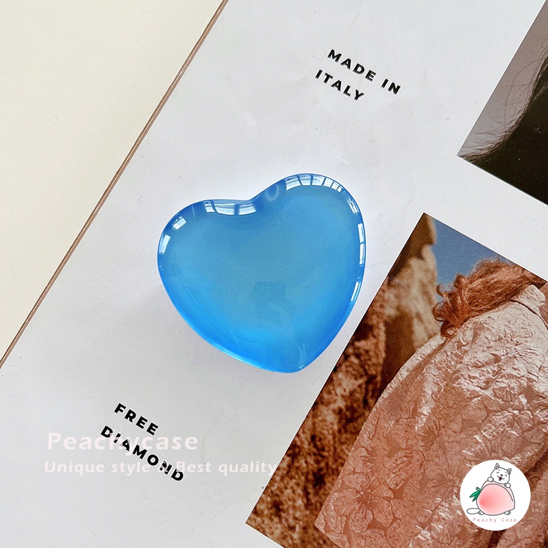 Giá Đỡ Điện Thoại Hình Trái Tim Bằng Thủy Tinh Nhiều Màu Sắc