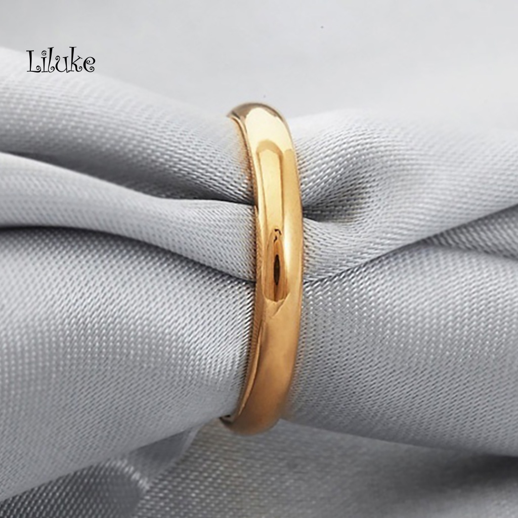 Nhẫn Unisex Trơn Đơn Giản Với 2 Màu Sắc Chọn Lựa