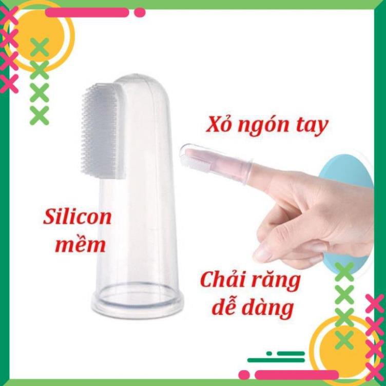 Rơ lưỡi cho bé Silicon đánh tưa lưỡi vệ sinh miệng cho bé