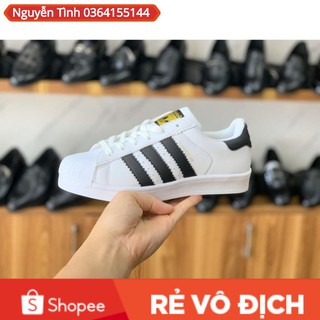 Giày Sneaker Nam Nữ Trắng Adidas Mũi Sò, Giày Thể Thao Das Sò Đủ Size Nam Nữ