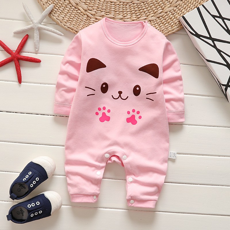 Body dài tay liền thân bodysuit dài tay cotton cho bé trai bé gái sơ sinh từ 3-12kg hàng đẹp xuất Hàn TTS170