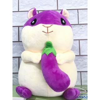 👧Chuột bằng bông ôm cà tím dễ thương
