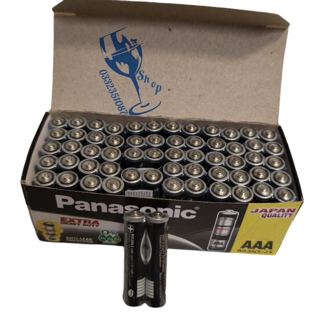 [Ảnh thật] 10 đôi pin than đũa AAA Panasonic NEO Extra Heavy Duty R03NT 1.5V shopgiadungluongyen