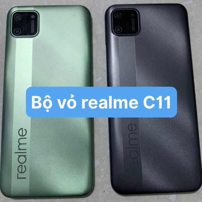 Bộ Vỏ zin Realme C11 - 2020 ( gồm lưng, Xương, phím bấm, cụm kính camera)