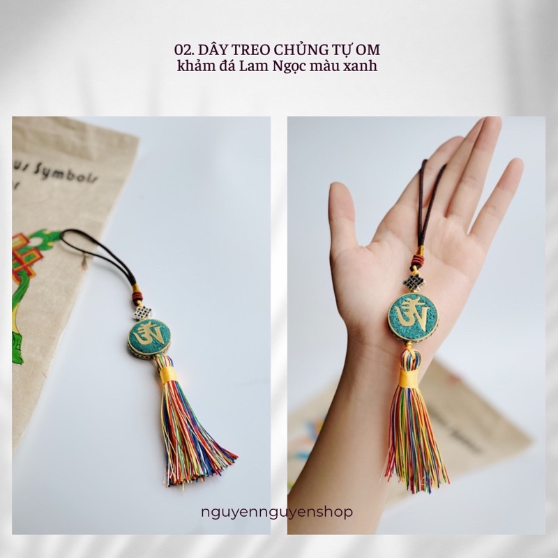 Dây treo Ô tô hàng Tây Tạng - Ngũ sắc Bình An May Mắn