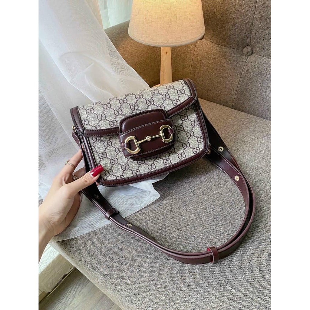 Túi xách nữ hàn quốc GG xích nâu 160K,💖FREESHIP💖,size 23 cm | BigBuy360 - bigbuy360.vn