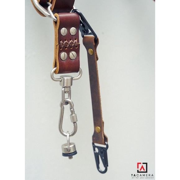 Dây Đeo 2 Máy Ảnh - Double Strap Da Bò Handmade TA5008