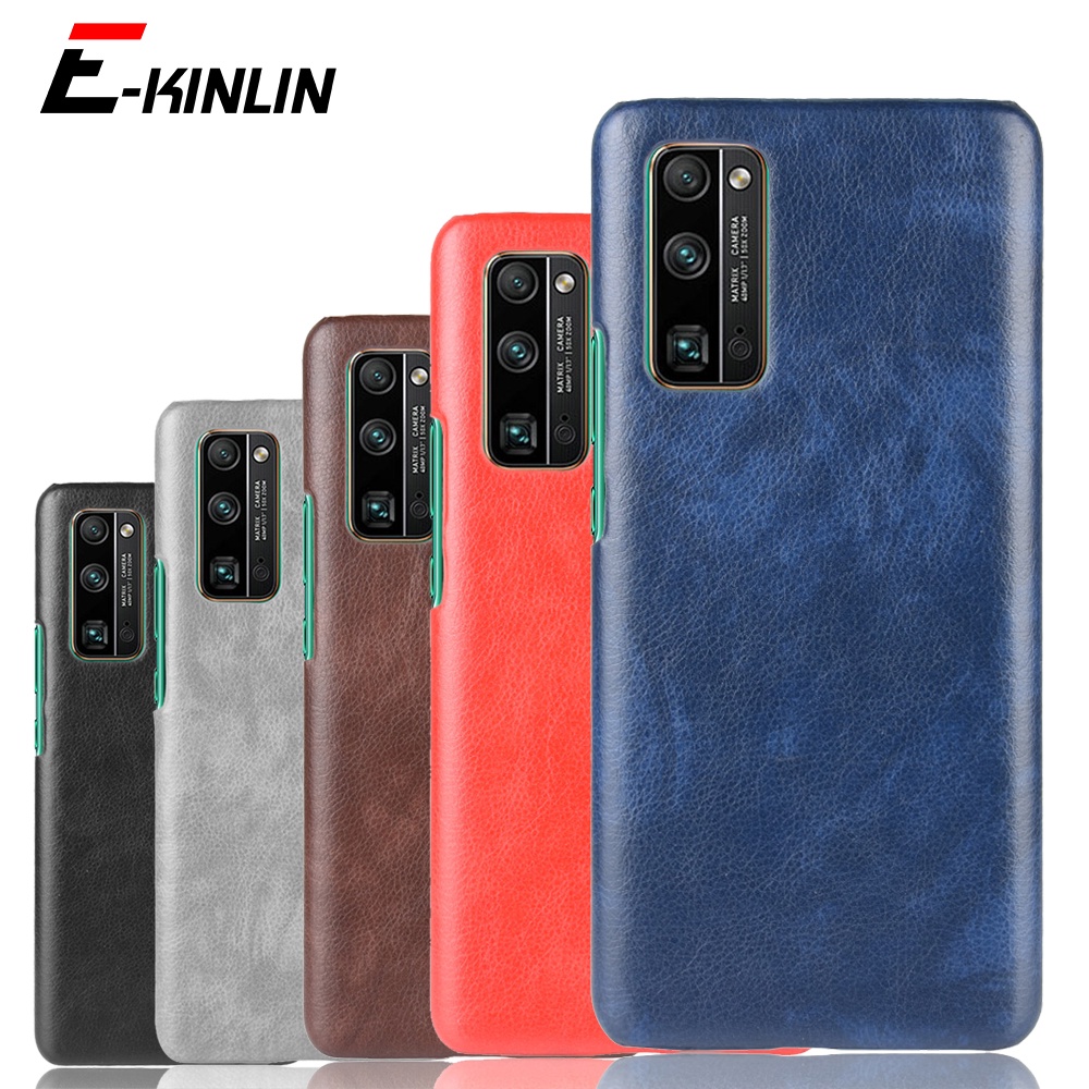 Ốp Điện Thoại PC Cứng Phối Da PU Phong Cách Cổ Điển Sang Trọng Cho Huawei Honor 30 20 Pro Plus 10 Lite