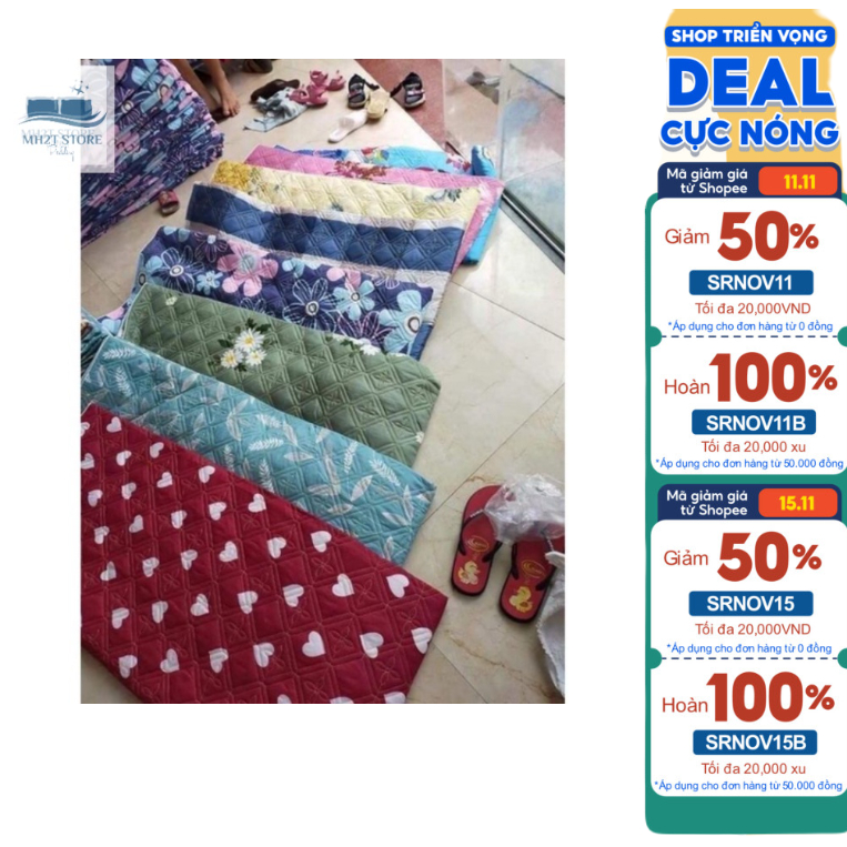 Ga chun trần bông 3 lớp kích thước 1m2-1m5-1m6-1m8-2m2 dầy dặn mẫu mã đa dạng